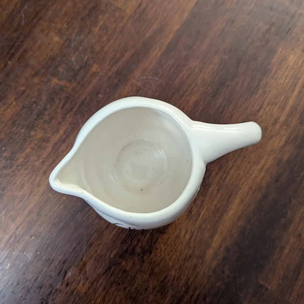 Rae Dunn White Ceramic Cream Pitcher EUC - Picture 3 of 6